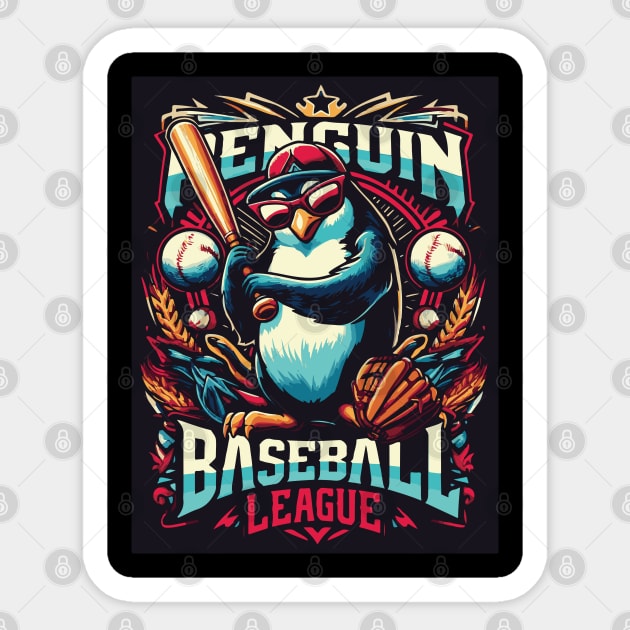 Penguin Baseball Tribute - Penguin Baseball League Sticker by TributeDesigns